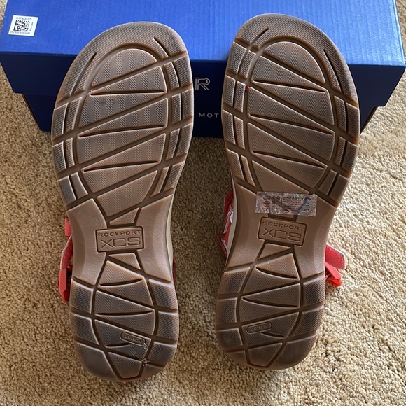 ROCKPORT Trail Tech Washable Sandals Size 9 Color Orange Like New!! - Picture 4 of 14